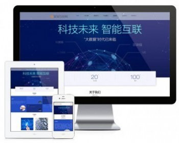 简约大气科技公司官网/IT互联网公司网站/ThinkPHP框架/代码逻辑清晰SEO友好/整站模板