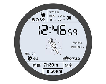 网红华为太空人表盘HTML网页源码网红华为太空人表盘GT2源码下载个性化华为GT2智能手表