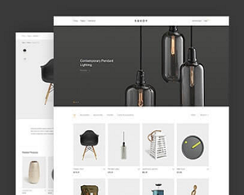 WordPress主题Savoy V2.9.8极简约灰色电商英文外贸商城的灯具箱包在线网购网站模板源码