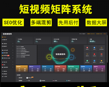 抖音矩阵短视频剪辑运营seo排名优化霸屏AI自动混剪拓客系统