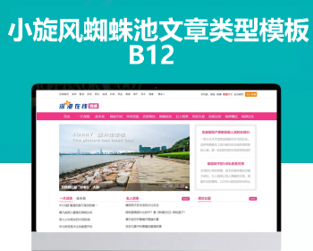 小旋风蜘蛛池站群模板html文章新闻资讯类型模板蜘蛛池站群源码模板b12